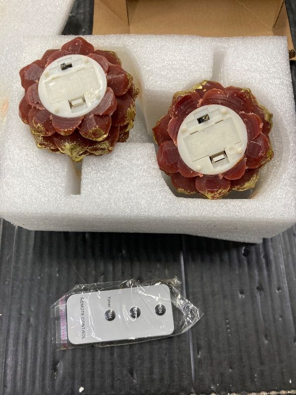 Photo 1 of ***BATTERY OPERATED***DN DECONATION Flameless Pinecone Candles for Christmas Table Decor, Led Pine Cone Candle with Remote and Timer, Battery Operated Christmas Candle Pinecones Decoration Indoor Holiday***BATTERY OPERATED***