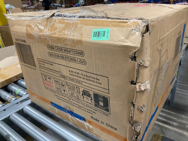 Photo 1 of **PARTIAL SET/1 OF 3 BOXES**MCombo Power Lift Recliner Chair with Extended Footrest for Elderly People, Fabric 7287 (Light Grey, Medium)