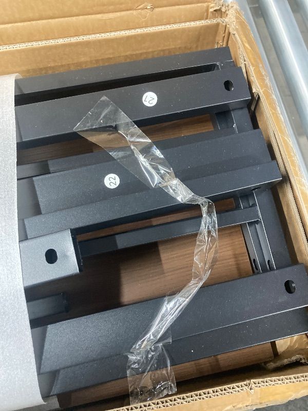 Photo 1 of ***BOX 2 OF 2 -MISSING BOX #1 -SELLING AS PARTS  ONLY*** Bellemave Full Loft Bed Metal Loft Bed Frame with Iron Nets, LED Lights & USB Ports, Heavy Duty Adult for Bedroom, Noise-Free, Black