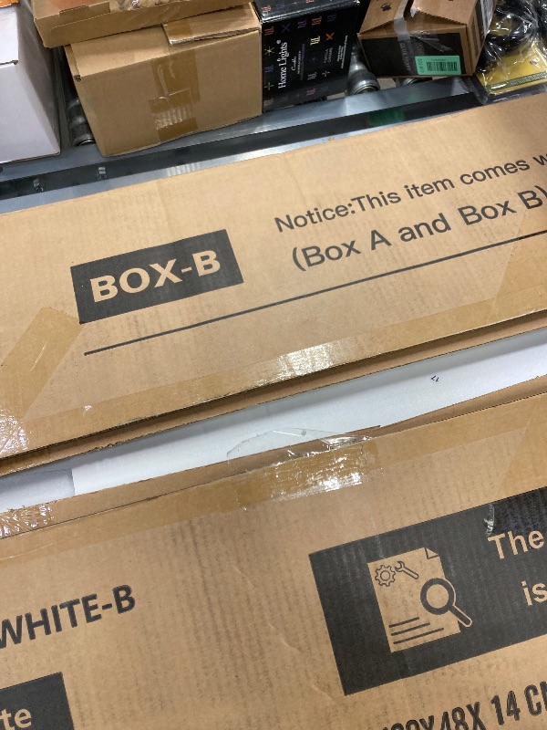 Photo 1 of ***BOX B -MISSING BOX "A" -SELLING AS PARTS ONLY*** COMHOMA Makeup Vanity Desk with Lights & 3 Way Mirror, Large Girls Vanity Table Set with Charging Station, 3 Lighting Modes & 360° View Mirror, 9 Drawers Dresser for Bedroom, White...MISSING PARTS