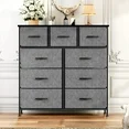 Photo 1 of **MISSING HARDWARE***ZUNMOS Fabric Dresser for Bedroom 9 Drawer, Grey