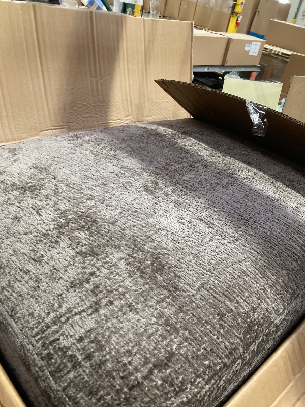 Photo 1 of **PARTIAL SET/BOX 1 OF 2 ONLY**** MALOL 118" U-Shaped Sectional Couch, 4-Seat Modular Sofa with USB Type C Ports, 2 Ottomans and Foldable Side Table, Brown for Living Room