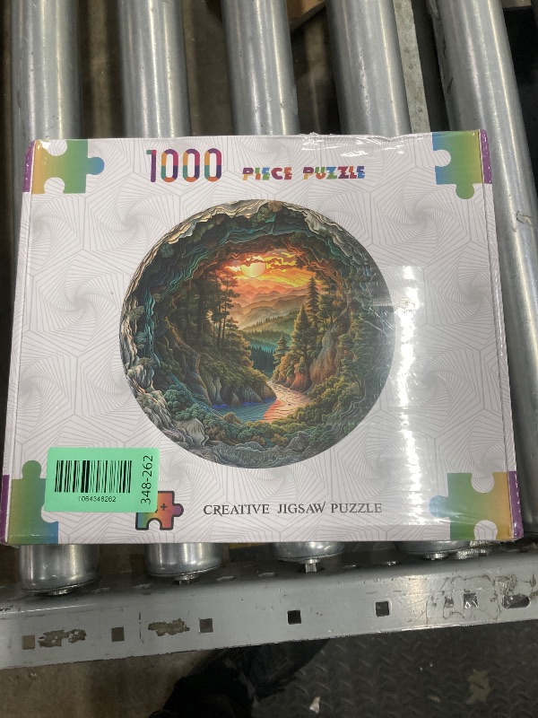 Photo 1 of 1000 Piece Puzzle for Adults, 3D Visual Cave Forest Jigsaw Puzzles for Adult, 26.6 x 26.6in 1000 Pieces Flat Puzzle, Christmas Birthday Party Home Decor Gifts for Family Friends