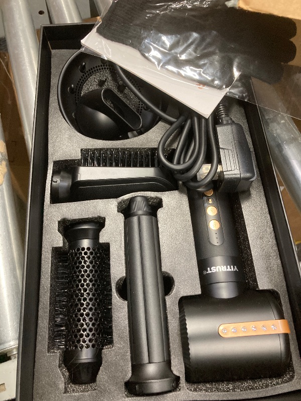 Photo 1 of ***USED*** Hair Dryer Brush 7 in one, Detachable Fast Drying, Volumizing, Curling, Straightening, Ionic Hair Dryer with Diffuser, Powerful Blow Dryer Brush with Auto- Wrap Curler