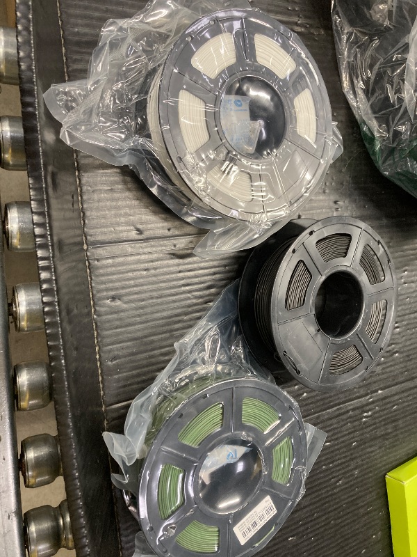 Photo 1 of ***WHITE & GREEN ARE BRAND NEW**BLACK IS A BIT USED****TECBEARS High Speed PLA Plus Filament 1.75mm, High Toughness 3D Printer Filament, High Flowable Rapid PLA+ for Fast Printing up to 600mm/s, 3 Pack 1kg Spool, Black+White+Olive Green***WHITE & GREEN AR