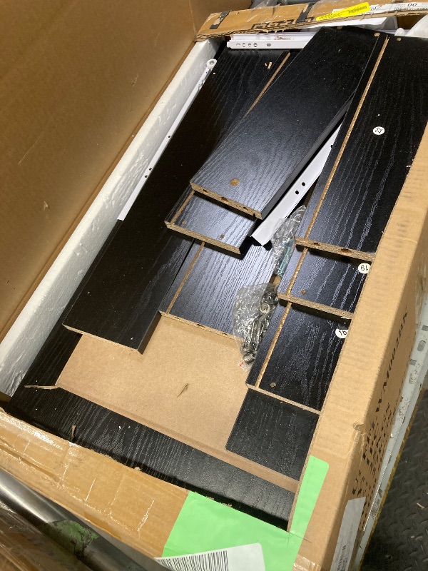 Photo 1 of ***BOX 2 OF 2***MISSING B0X 1 OF 2 -SELLING AS INCOMPLTE PARTS ONLY*** 4 Drawers Dresser Bedside Night Stand for Bedroom, Closet, Entryway, Hallway, Black