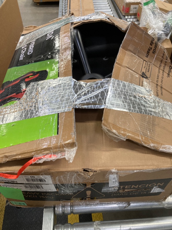 Photo 1 of ***MISSING PARTS -SELLING AS IS **** Seenda GCPro-10 Gaming Chair, Big and Tall Video Game Chair with Footrest, High Back Ergonomic Computer Desk Chair Height Adjustable with Headrest and Lumbar Support ***BOX RIPPED/TORN)***