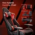 Photo 1 of ***MISSING PARTS -SELLING AS IS **** Seenda GCPro-10 Gaming Chair, Big and Tall Video Game Chair with Footrest, High Back Ergonomic Computer Desk Chair Height Adjustable with Headrest and Lumbar Support ***BOX RIPPED/TORN)***