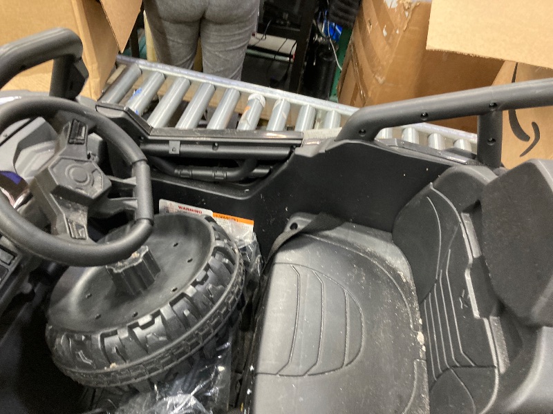 Photo 1 of ***PARTS ONLY/NO BOX***FUNTOK 24V 2 Seater Electric Ride on Toys for Big Kids w/ 20 " Large Seat, 4 x 200W Motors, 2WD/4WD Switchable Ride on UTV Dump Truck w/ Dump Bed, Remote Control, LED Lights, Bluetooth & Music, Red