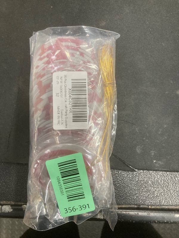 Photo 1 of 35 Pcs Christmas Candy Ornaments 2.75 Inch Tree Decorations Hanging Acrylic Fake Xmas Colorful Peppermint Decor for Home Indoor Outdoor Craft Party Supplies