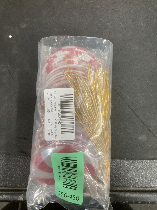 Photo 1 of 35 Pcs Christmas Candy Ornaments 2.75 Inch Tree Decorations Hanging Acrylic Fake Xmas Colorful Peppermint Decor for Home Indoor Outdoor Craft Party Supplies