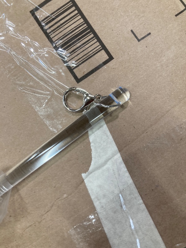 Photo 1 of  36 Inch Universal Drapery Pull Rod Invisible Clear Curtain Wand for Easier Opening and Back (Acrylic, 36")