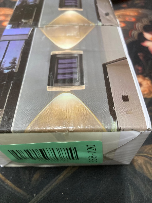 Photo 1 of **ONE HAS A SMALL CRACK**K.E.J. Solar Fence Lights Outdoor Waterproof, 8 Pcs Solar Wall Lights Color Changing Up & Down Lights Outdoor -Lights Fixture for Wall Fence Yard Deck Garden Garage Walkway Porch