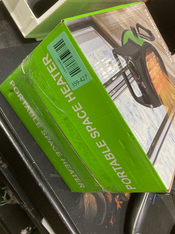 Photo 1 of *Inside panel with minor damage* Gardtech Electric Space Heater for Indoor Use, Outdoor Heater with Overheat Protection, Fast Heat PTC Ceramic Portable Garage Heater for Workshop, Greenhouse (Green)