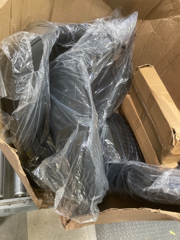 Photo 1 of *Tape marks/scuff marks* Black Leather 4 piece chair set