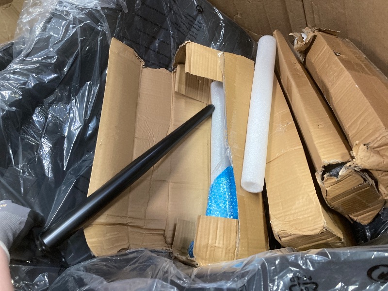 Photo 1 of *Tape marks/scuff marks* Black Leather 4 piece chair set