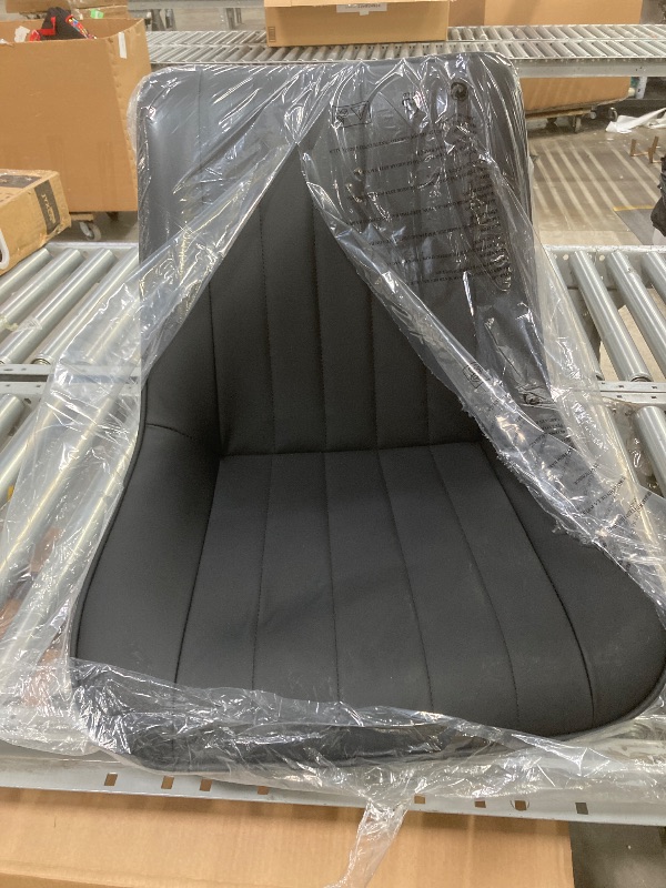 Photo 1 of *Tape marks/scuff marks* Black Leather 4 piece chair set