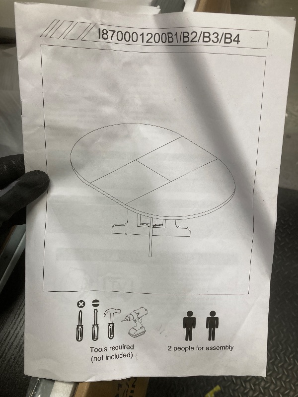 Photo 1 of *Chipped/scratches* iPormis 59" Extendable Round Dining Table for 6, Modern Kitchen Table with Sturdy Wooden Base, Dining Room Table with Thickened MDF Board, Perfect for Small Space, Black
