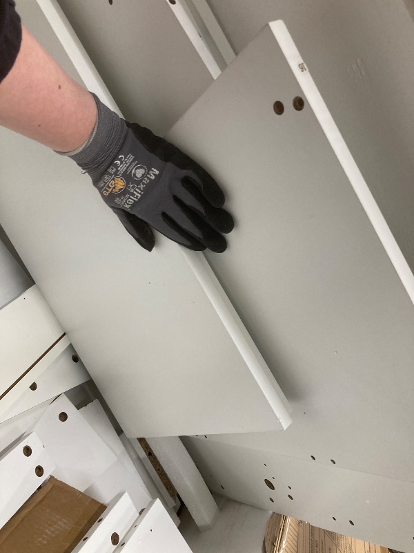 Photo 1 of *Mirror and lights missing* *Pieces chipped/Broken* Ktaxon Large Makeup Vanity with 9 Drawers, Flutted Vanity Table Set with Lighted Mirror, Get Ready with Me, White
