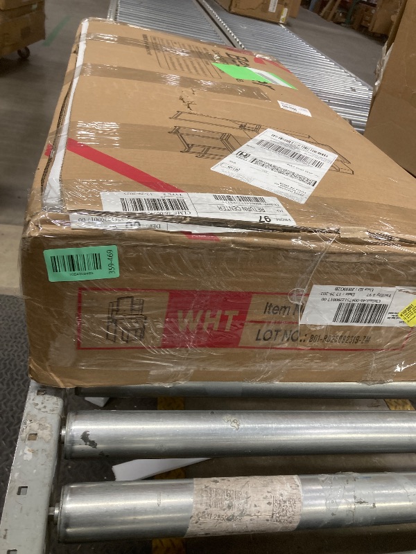 Photo 1 of *Mirror Missing* Bestier Makeup Vanity Set with Mirror and Lights, Vanity Desk with Drawers, Power Outlet & Cushioned Stool, Vanity Table for Bedroom, White
