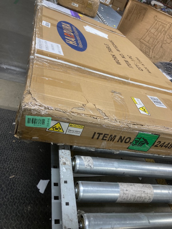 Photo 1 of *Scratches* HARDURA Stainless Steel Table with Wheels 24 x 48 Inches Casters NSF Heavy Duty Commercial Work & Prep Table with Undershelf and Galvanized Legs for Restaurant Kitchen Bar and Hotel Garage