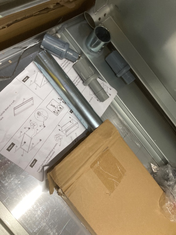 Photo 1 of *Scratches* HARDURA Stainless Steel Table with Wheels 24 x 48 Inches Casters NSF Heavy Duty Commercial Work & Prep Table with Undershelf and Galvanized Legs for Restaurant Kitchen Bar and Hotel Garage