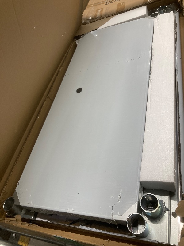 Photo 1 of *Scratches* HARDURA Stainless Steel Table with Wheels 24 x 48 Inches Casters NSF Heavy Duty Commercial Work & Prep Table with Undershelf and Galvanized Legs for Restaurant Kitchen Bar and Hotel Garage