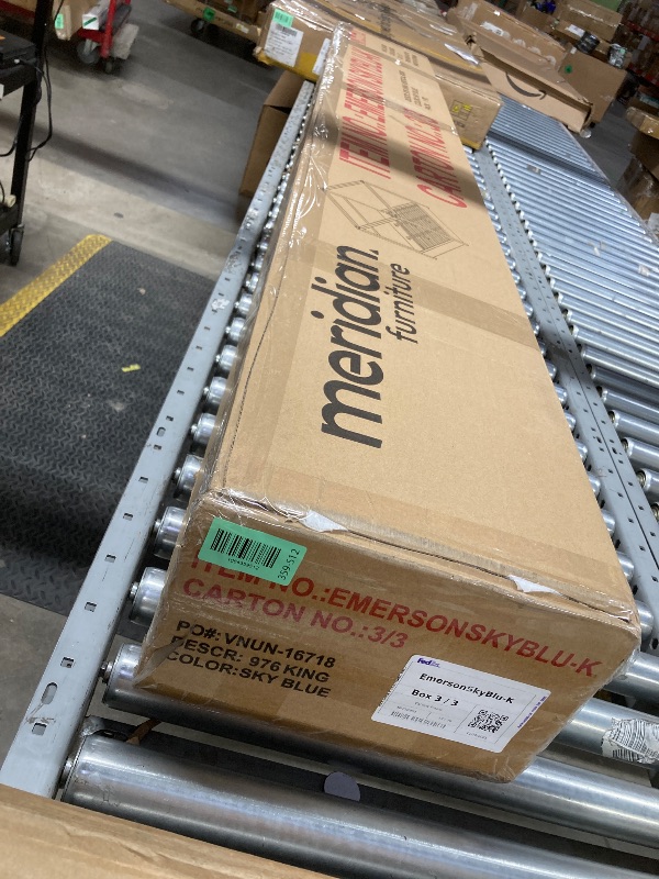 Photo 1 of *BOX 3/3 ONLY* *Rods only*  King size vertical rod bed, Sky Blue