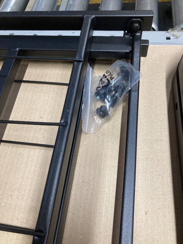 Photo 1 of *Minor scratches/scuff marks* Amazon Basics Bed Frame with Storage, Foldable Metal Platform, Sturdy Steel, No Box Spring Needed, 14-inch High, Tool-Free Setup, Queen Size, Black