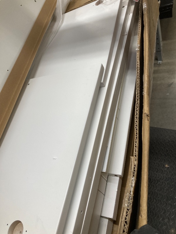 Photo 1 of *HEAVY* Alaterre Furniture Williamsburg 48 Inch Bathroom Vanity, Freestanding Cabinet Without Sink, Large Wood Vanity with Soft-Close Doors (White)