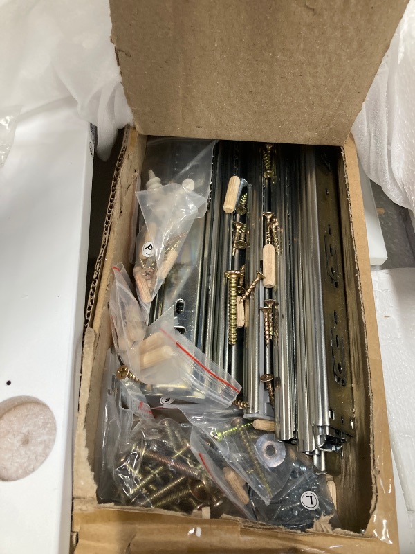 Photo 1 of *HEAVY* Alaterre Furniture Williamsburg 48 Inch Bathroom Vanity, Freestanding Cabinet Without Sink, Large Wood Vanity with Soft-Close Doors (White)