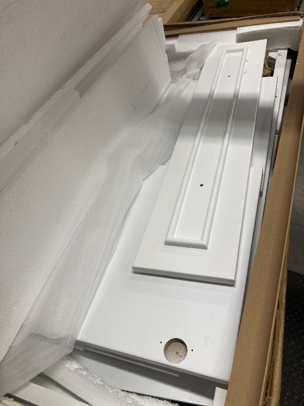 Photo 1 of *HEAVY* Alaterre Furniture Williamsburg 48 Inch Bathroom Vanity, Freestanding Cabinet Without Sink, Large Wood Vanity with Soft-Close Doors (White)