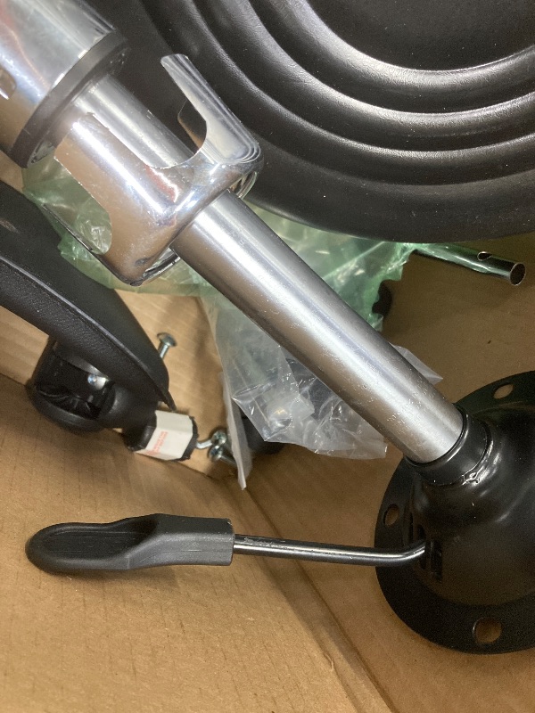 Photo 1 of *Small Scratches* Ktaxon Swivel Salon Stool Chair with Backrest, Adjustable Hydraulic Rolling Stool Work Salon Drafting Swivel Task Chair
