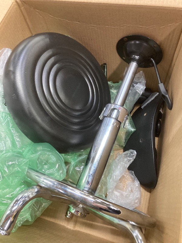 Photo 1 of *Small Scratches* Ktaxon Swivel Salon Stool Chair with Backrest, Adjustable Hydraulic Rolling Stool Work Salon Drafting Swivel Task Chair
