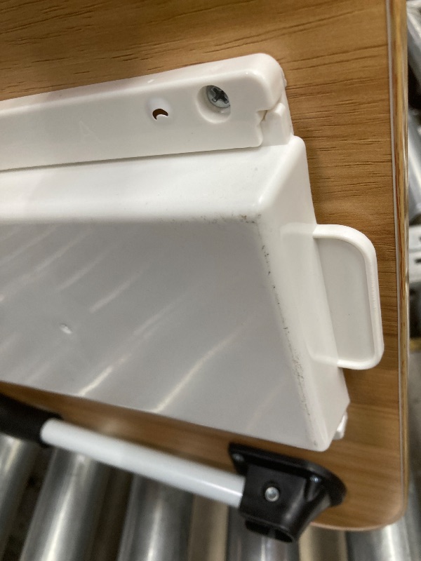 Photo 1 of *Small scratches* PHANCIR Foldable Lap Desk, 23.6 Inch Portable Wood Laptop Desk Table Workspace Office Organizer Bed Sofa Tray with Slots/Cup Holder/Drawer, Anti-Slip for Reading Writing Eating Watching, Walnut
