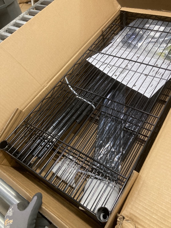 Photo 1 of *Small scratches* Ktaxon 5-Tier Wire Shelving Unit, Steel Storage Rack for Garage Office Kitchen Black, 30" W x 14" D x 60" H