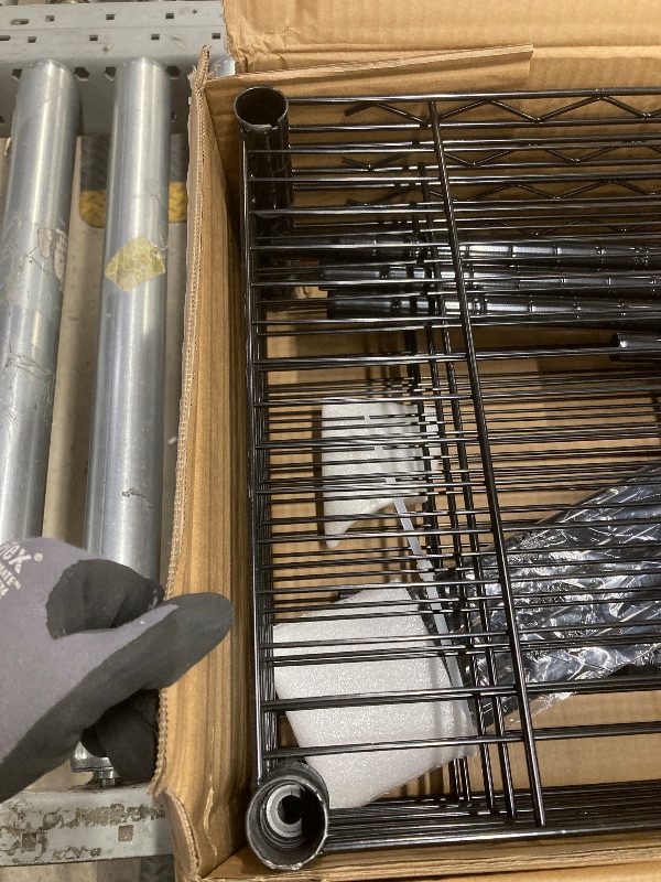 Photo 1 of *Small scratches* Ktaxon 5-Tier Wire Shelving Unit, Steel Storage Rack for Garage Office Kitchen Black, 30" W x 14" D x 60" H