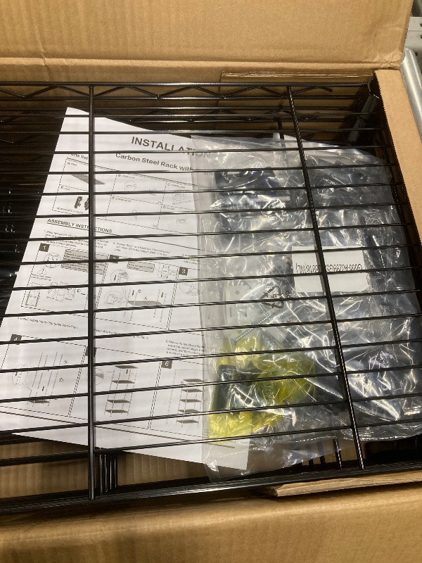 Photo 1 of *Small scratches* Ktaxon 5-Tier Wire Shelving Unit, Steel Storage Rack for Garage Office Kitchen Black, 30" W x 14" D x 60" H