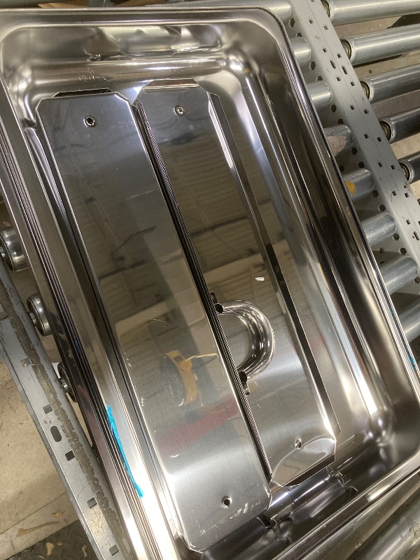 Photo 1 of *HEAVY* *Scratches/Piece broken?* Chafing Dish Buffet Set 4 Pack: TINANA 8QT Stainless Steel Chafing Dishes for Buffet, Chafers and Buffet Warmers Sets for Parties, Events, Wedding, Camping, Dinner
