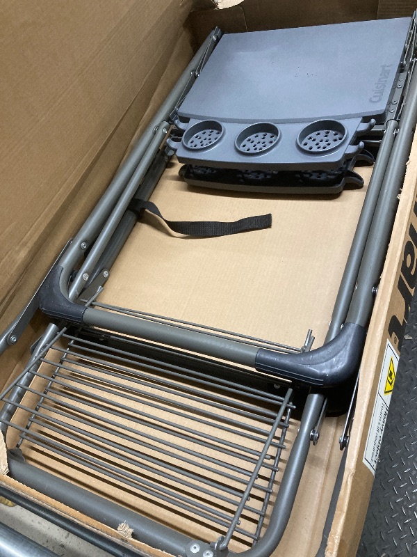 Photo 1 of *Paint On s chipping* Cuisinart Take Along Grill Stand, Lightweight Portable Folding Table with Side Tables