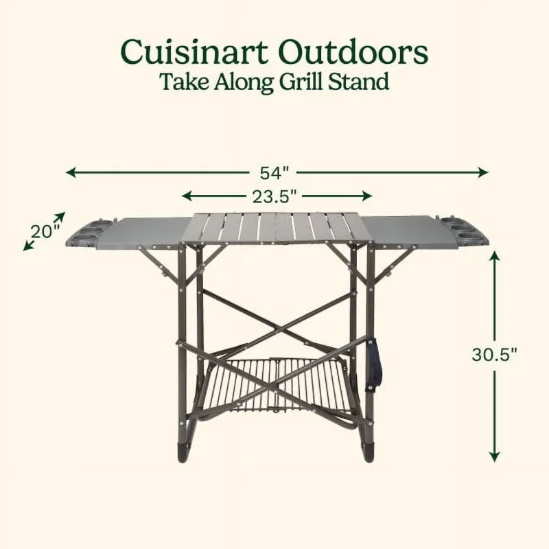 Photo 1 of *Paint On s chipping* Cuisinart Take Along Grill Stand, Lightweight Portable Folding Table with Side Tables