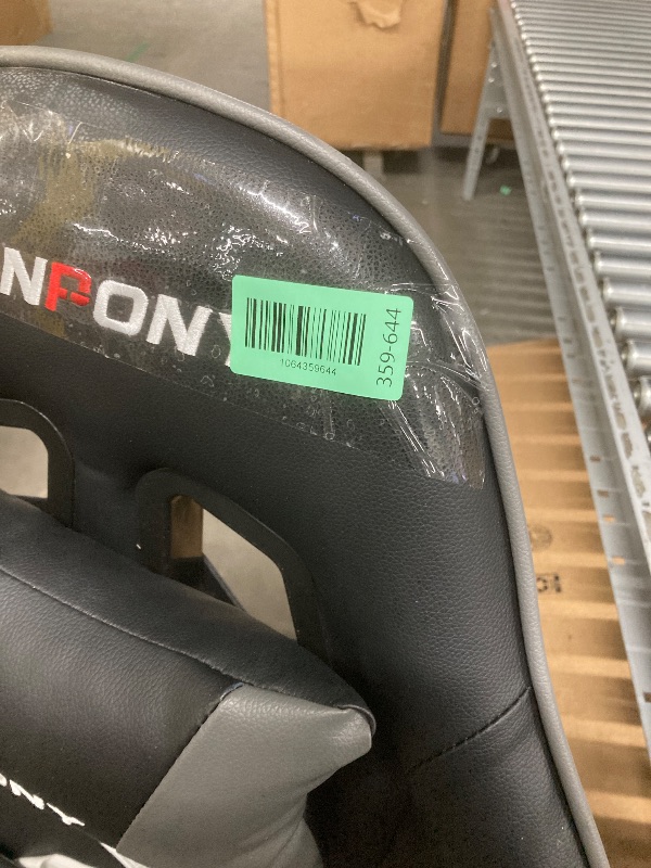 Photo 1 of *Dirty* JONPONY Big and Tall Gaming Chair, Ergonomic Design, Gamer Chair PU Leather with Footrest and Lumbar Support, High Back Office Chair Support 8 Hours Long Sitting, Computer Chair,Black Grey
