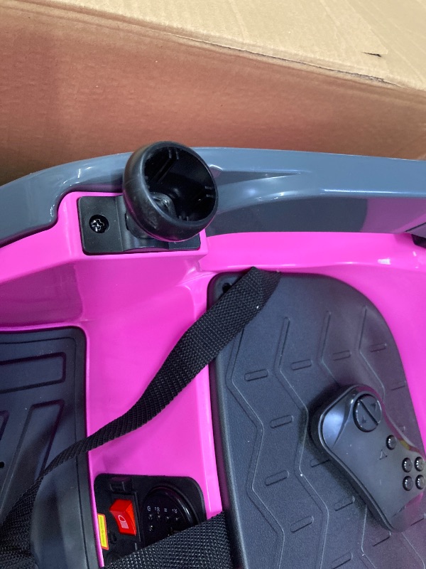 Photo 1 of *PARTS ONLY* *Handle missing?* Hikiddo Electric Bumper Car for Kids, 12V Bumper Car Ride on Toys for Toddlers Aged 1.5-5 with Remote, Bluetooth - Pink
