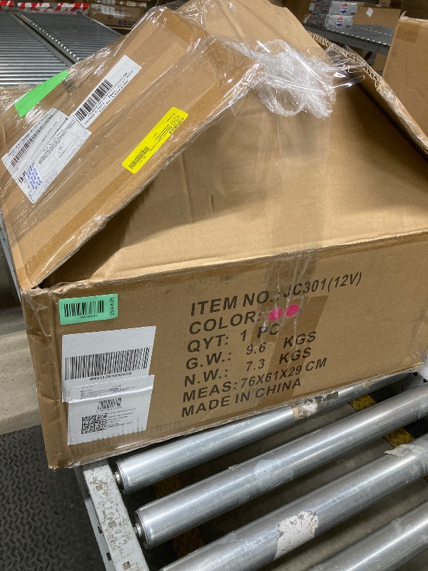 Photo 1 of *PARTS ONLY* *Handle missing?* Hikiddo Electric Bumper Car for Kids, 12V Bumper Car Ride on Toys for Toddlers Aged 1.5-5 with Remote, Bluetooth - Pink
