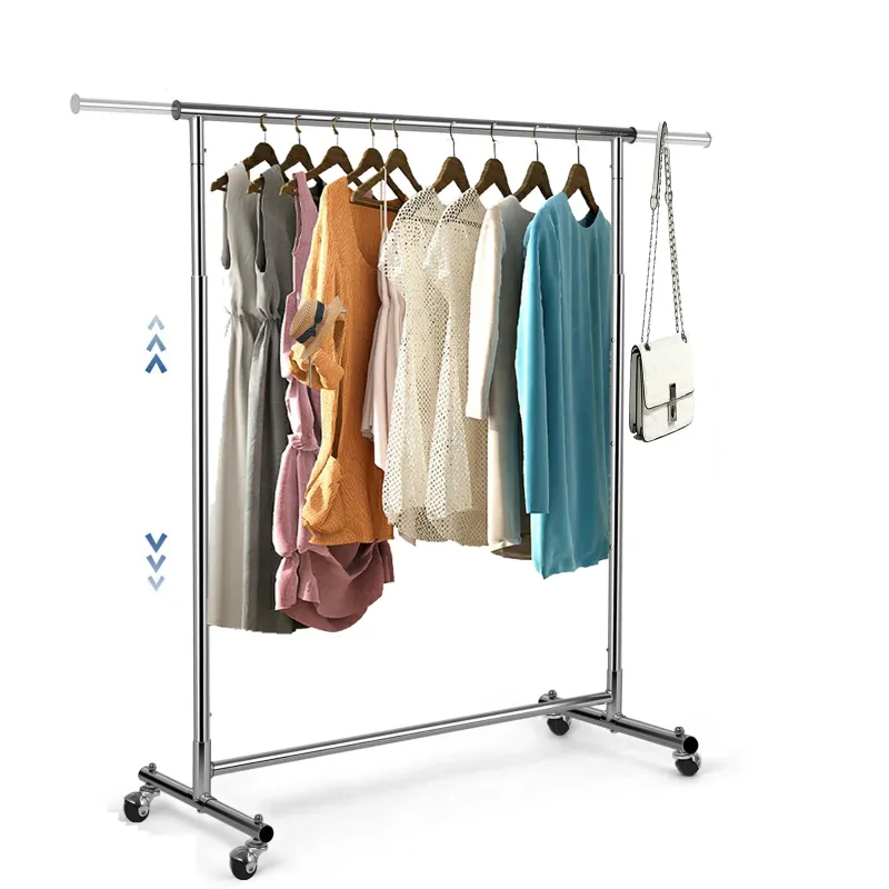 Photo 1 of *Small scratches* Richya 100lbs Heavy Duty Adjustable Rolling Clothes Rack ,Garment Rack for Dry and Wet Clothes

