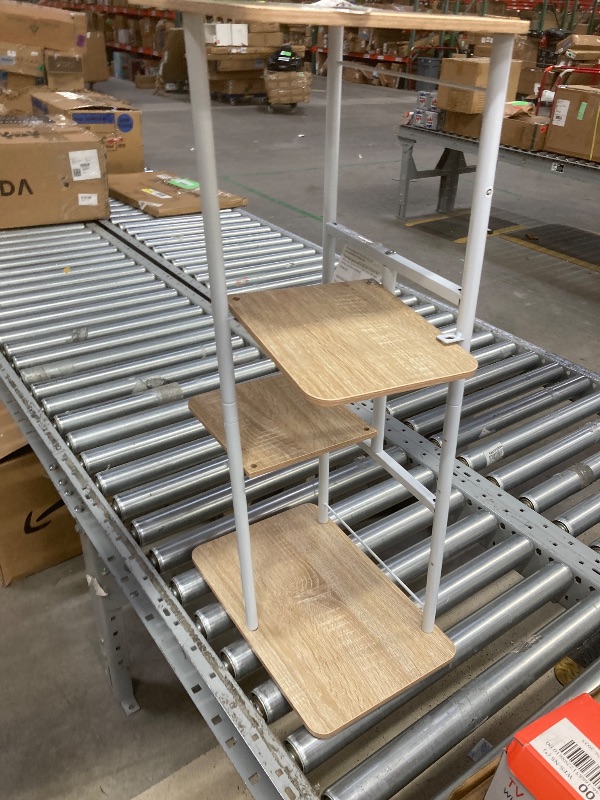 Photo 1 of *Missing screws/Hardware* Seamika Plant Stand 4 Tier 5 Potted Indoor,Metal Plant Shelf for Multiple Plants,Iron Flower stand for Window Living Room Corner,White
