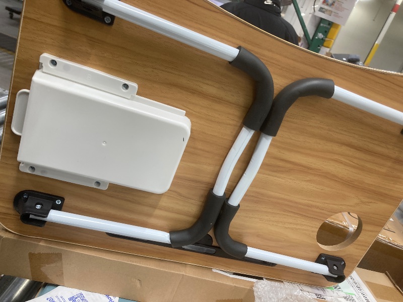 Photo 1 of *Chipped corners* *Missing cup holder piece* PHANCIR Foldable Lap Desk, 23.6 Inch Portable Wood Laptop Desk Table Workspace Office Organizer Bed Sofa Tray with Slots/Cup Holder/Drawer, Anti-Slip for Reading Writing Eating Watching, Walnut
