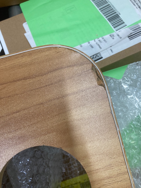 Photo 1 of *Chipped corners* *Missing cup holder piece* PHANCIR Foldable Lap Desk, 23.6 Inch Portable Wood Laptop Desk Table Workspace Office Organizer Bed Sofa Tray with Slots/Cup Holder/Drawer, Anti-Slip for Reading Writing Eating Watching, Walnut
