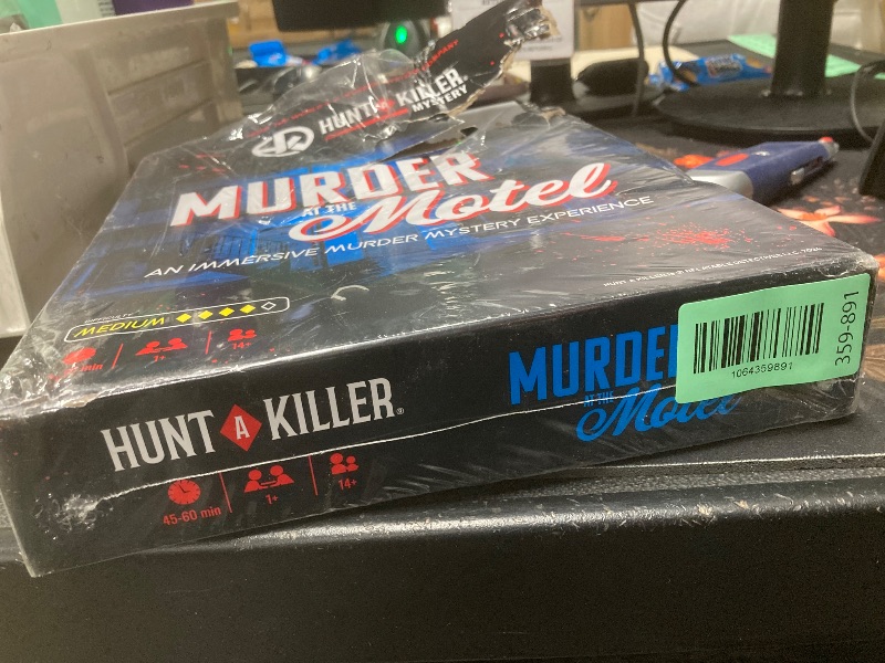 Photo 1 of *Box damaged* *Unsure if anything is missing* Hunt A Killer Murder at The Motel - an Immersive Murder Mystery Experience - for True Crime Fans with Evidence & Puzzles - Solve Crimes at Date Night or Family Game Night - Age 14+