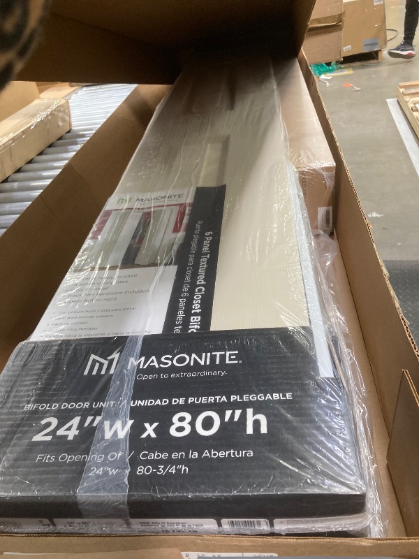 Photo 1 of ***CONTAINS 2 ***   2- Primed White 24 x 80" Bi-Fold 6-Panel DoorS  WITH BIFOLD HARDWARE KIT